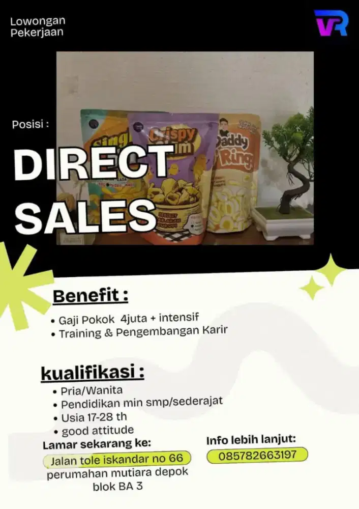 Lowongan pekerjaan Direct sales