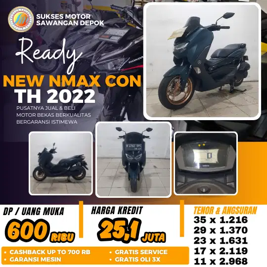 PROMO DP 600 YAMAHA NMAX NEW KEYLES TH 2022 UNIT MULUS BERGARANSI