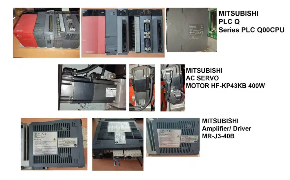 Di Jual Motor Servo + Driver Mitsubshi dan PLC (Minat WA)