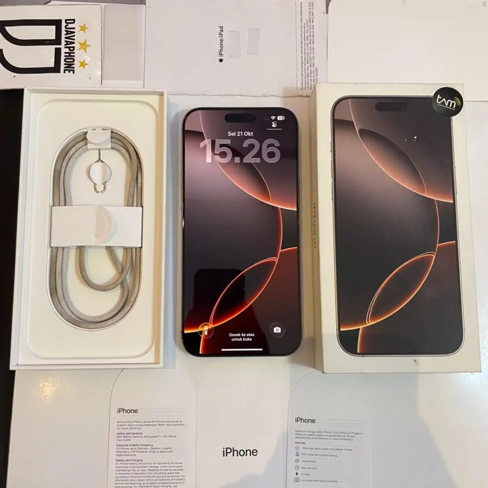 iPhone 16 Pro Max 256GB BH 100% Garansi Resmi iBox 10 April 2026