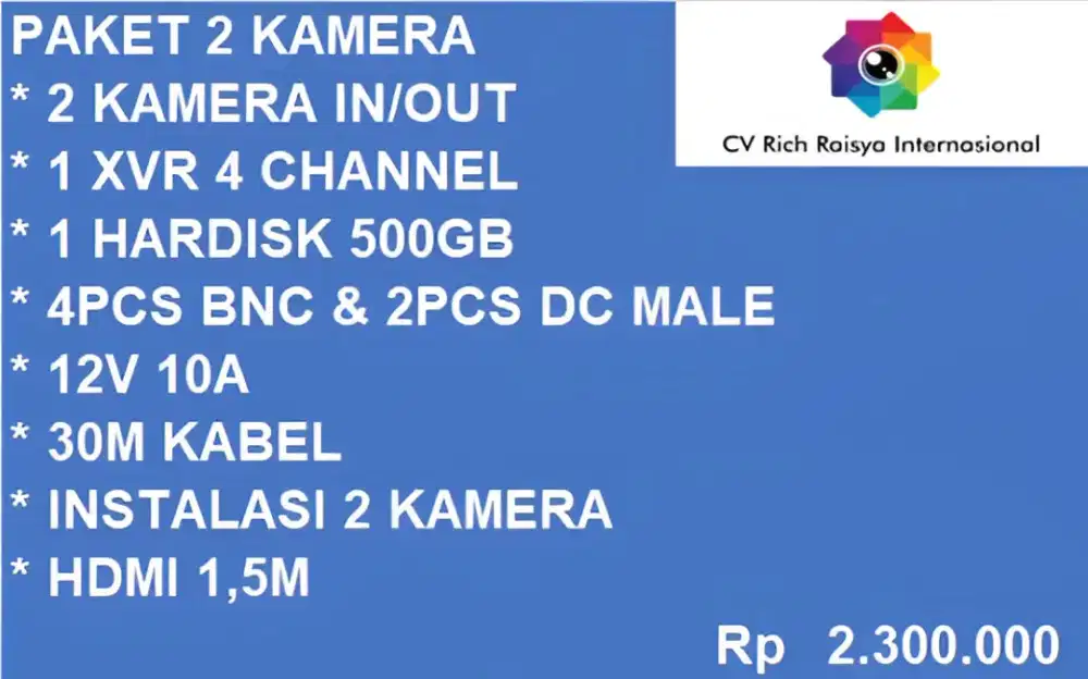 PAKET 2 KAMERA DAHUA