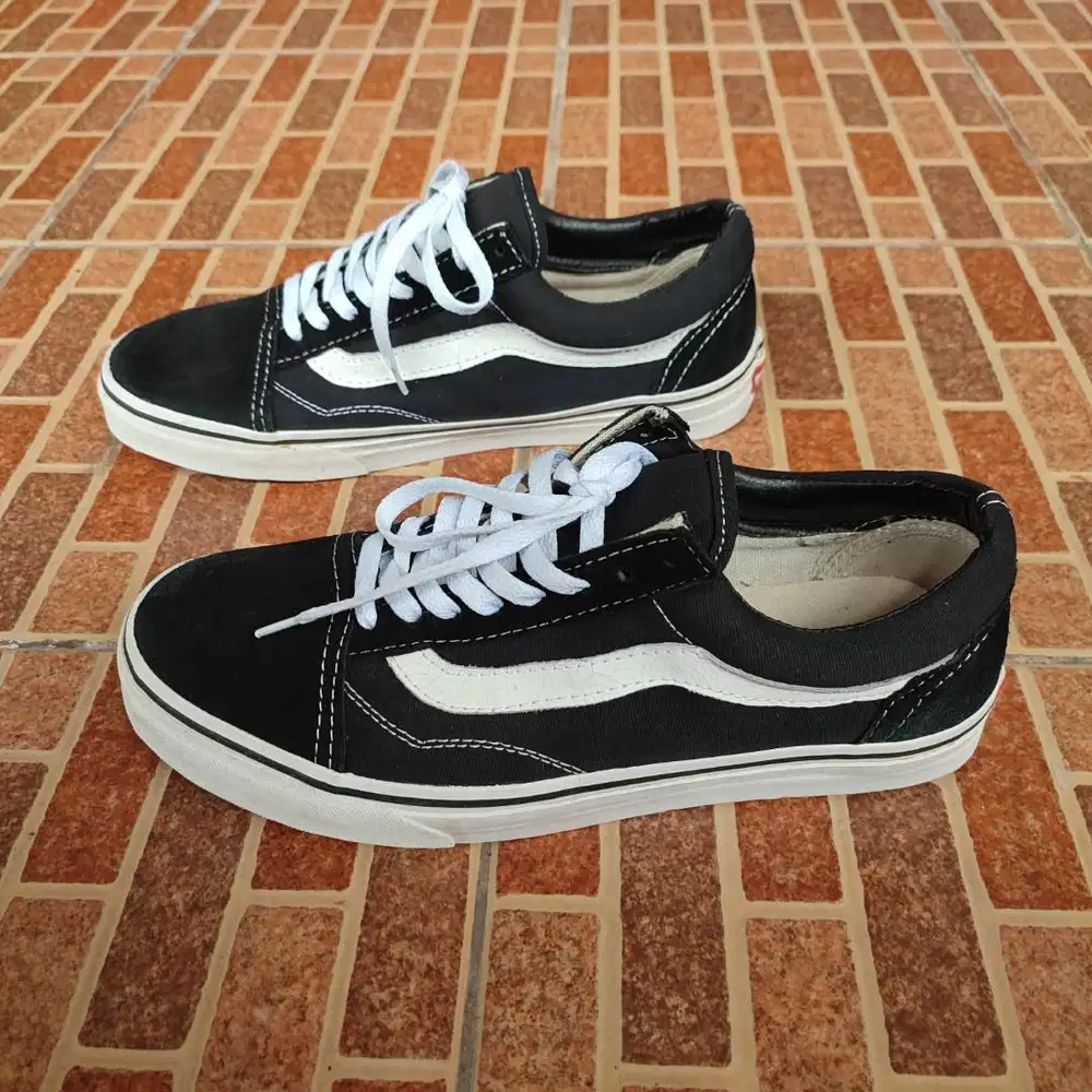 Sepatu vans os oldskool black white