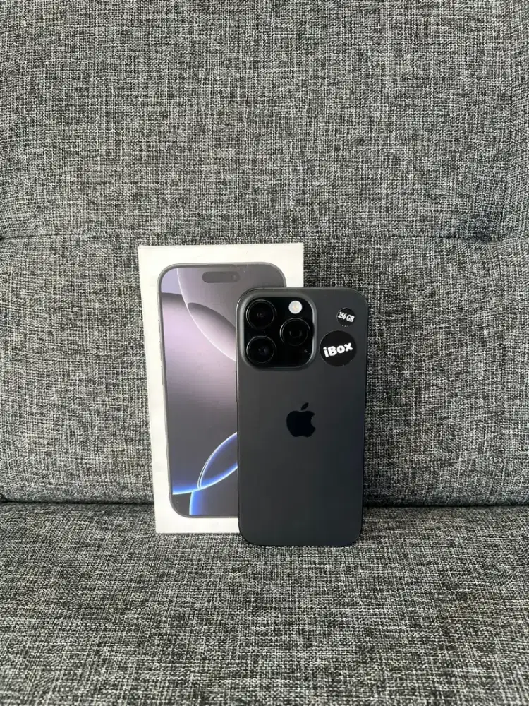 iPhone 16 Pro 256 Black iBox ( Garansi ON Agustus 2026 BH 100%)