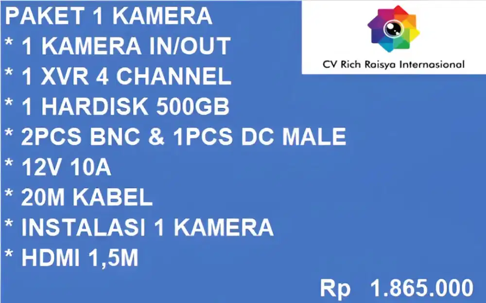 PAKET 1 KAMERA DAHUA