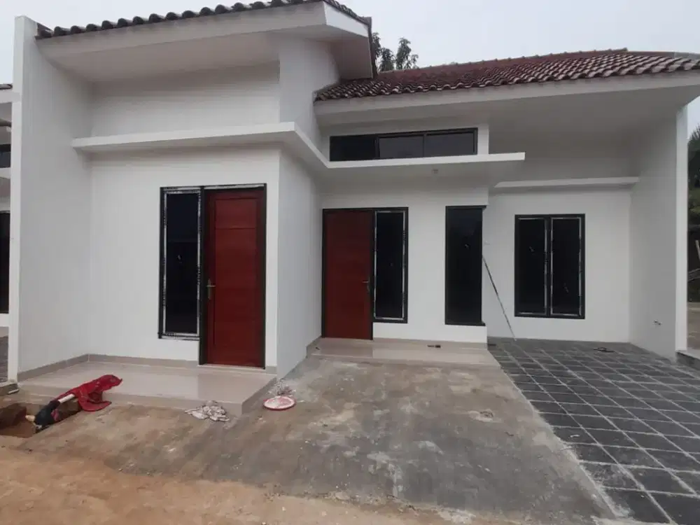 Rumah baru dalam cluster unit siap huni bisa KPR dibantu sampai AKAD
