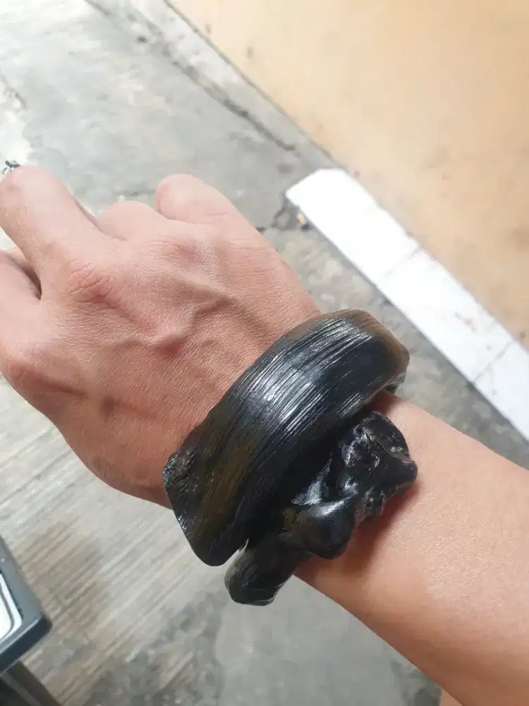 gelang etnik bahar hitam jumbo cakep