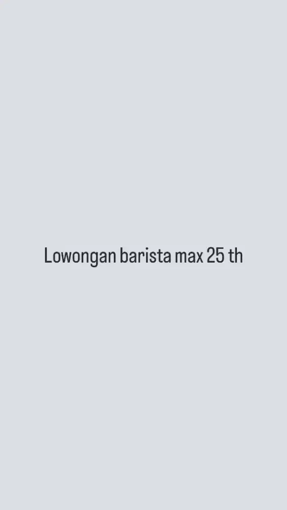 Lowongan barista bisa latte art