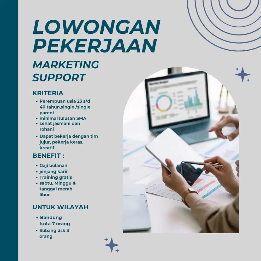 lowongan pekerjaan marketing support