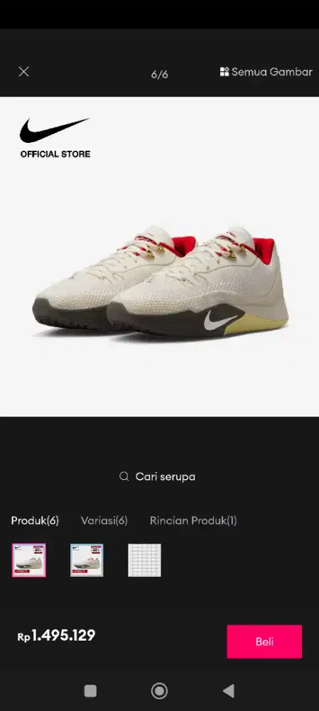 Nike Sepatu Pria S.T. Flare EP Basketball - Soft Pearl