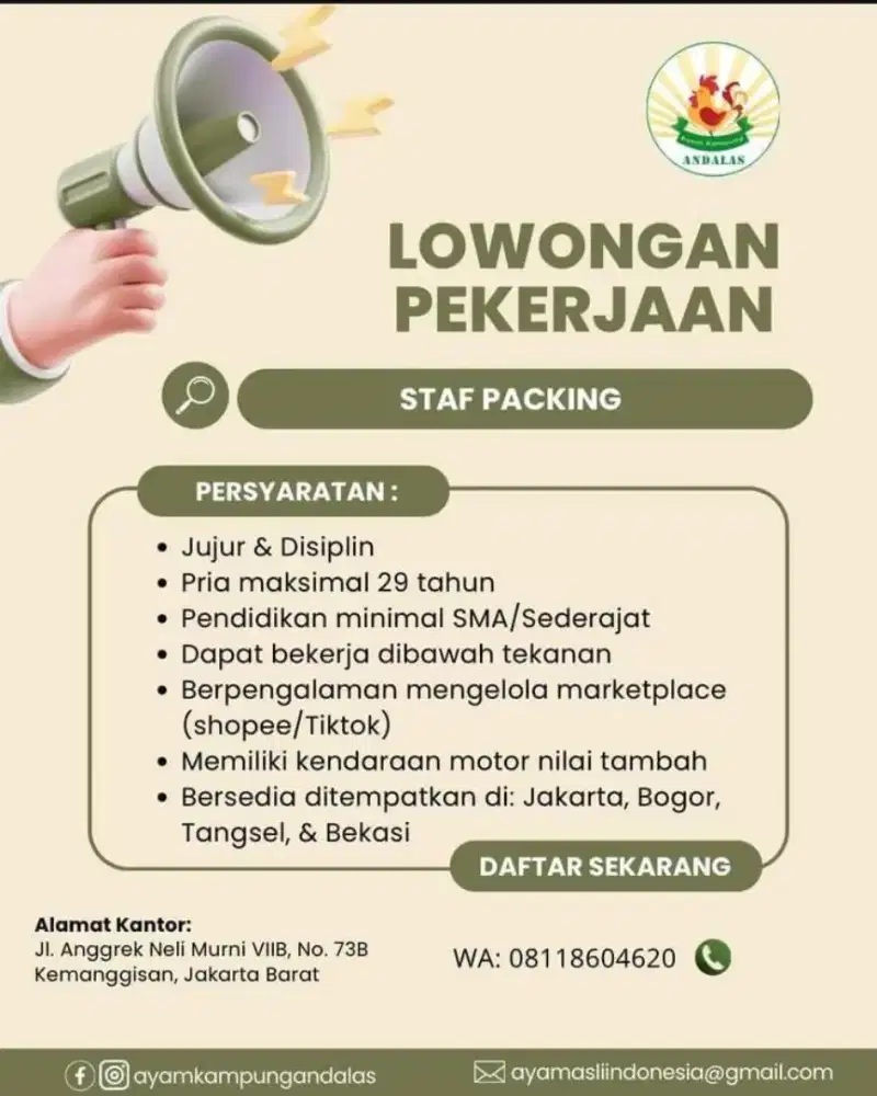 Staf Packing Ayam Frozen