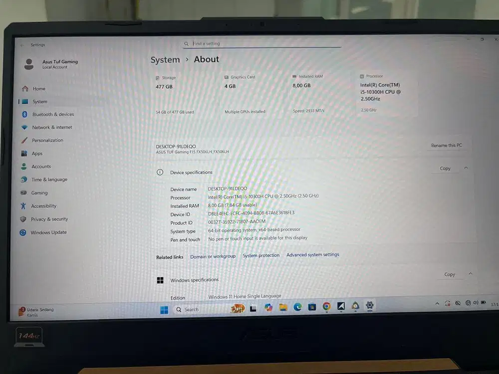 ASUS TUF Gaming FX506LH - Laptop Gaming Kuat & Mulus!
