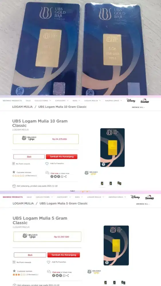 Jual Logam Mulia UBS