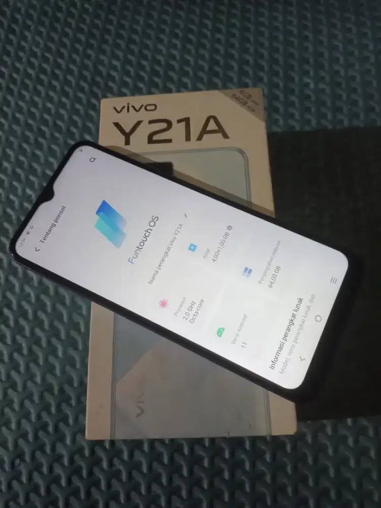 Vivo y21A 4+1/64 fullset no minus