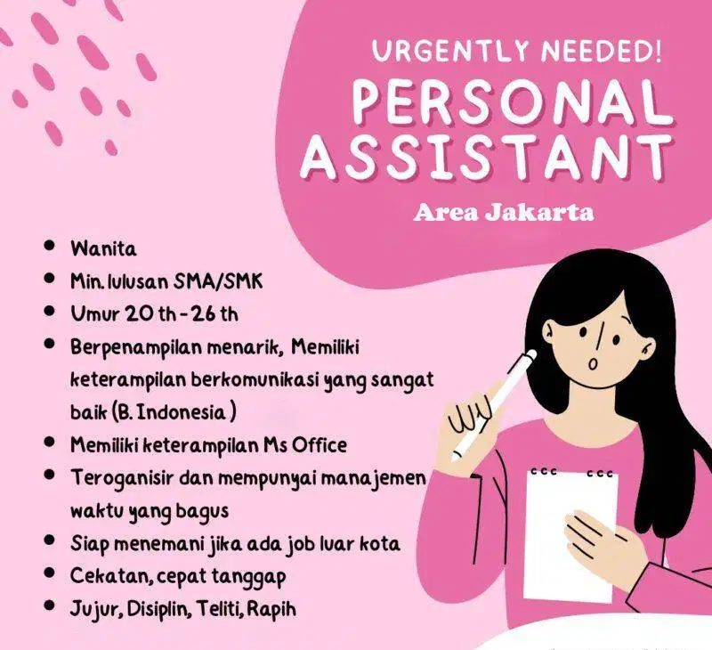 Lowongan Kerja Personal Assistant