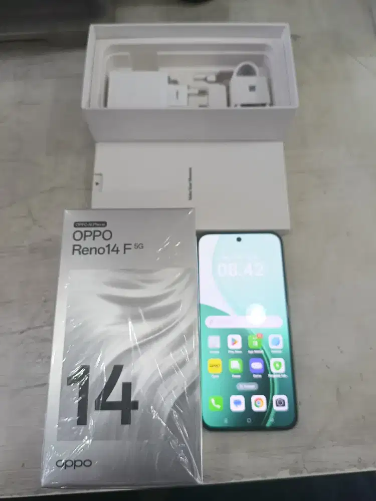 OPPO RENO 14f 5G (12+12/256 GB). Fullset. Open Box. Garansi Resmi pjg