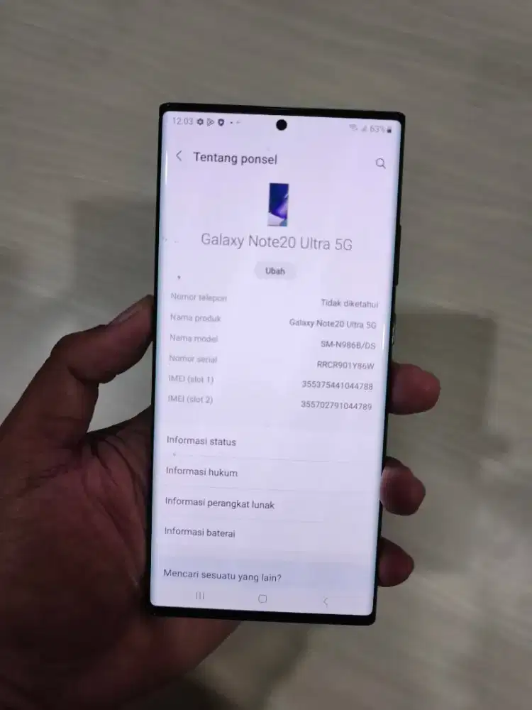 Samsung Galaxy note 20 ultra 12/256 5G sein