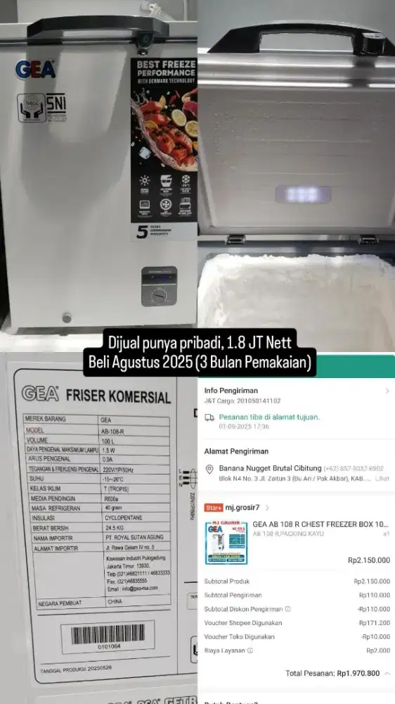 Chest Freezer GEA AB108R