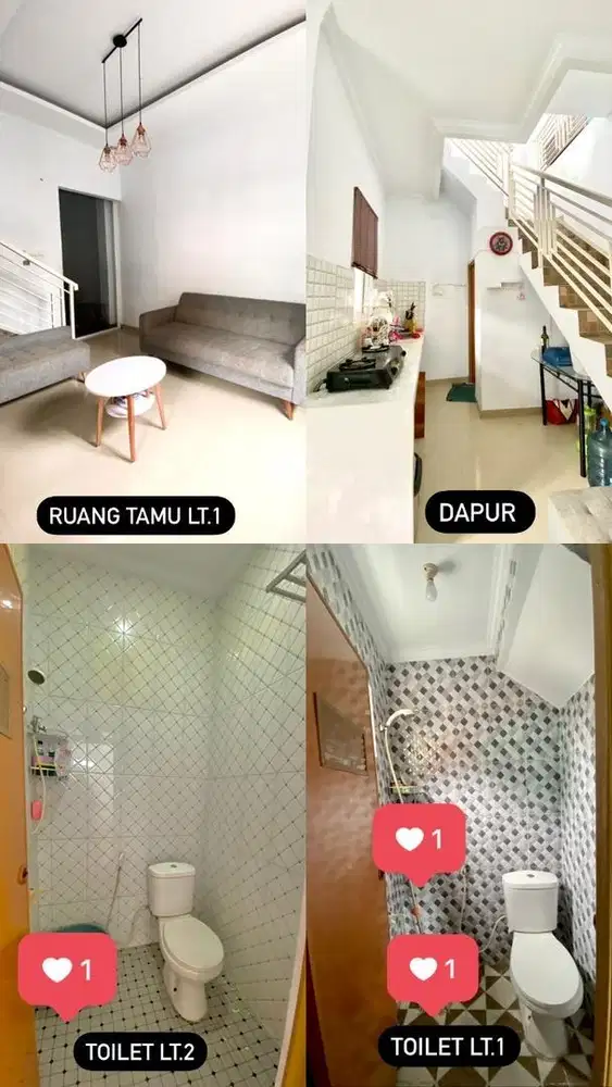 RUMAH DISEWAKAN 2 LANTAI JAKTIM