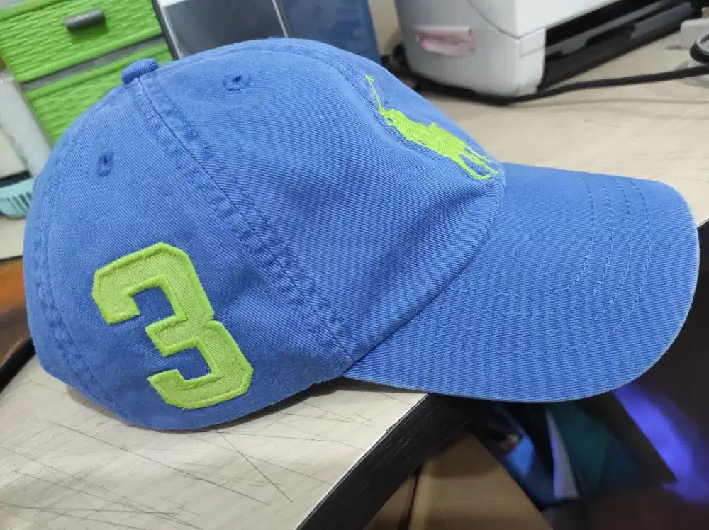 Jual Topi Polo Second Biru elektric