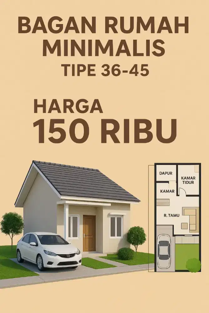 Jasa Desain denah dan 3D hanya 150 Ribu tipe 36-45