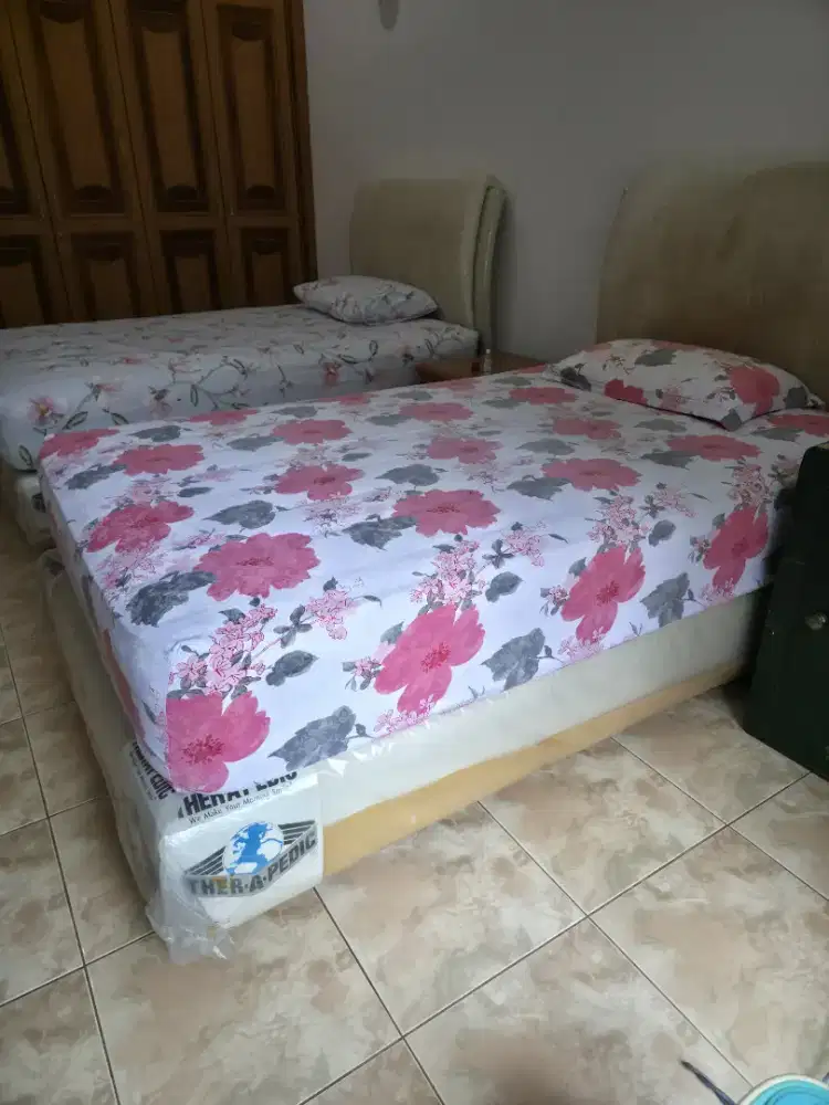 Kasur 120x200cm lengkap headboard
