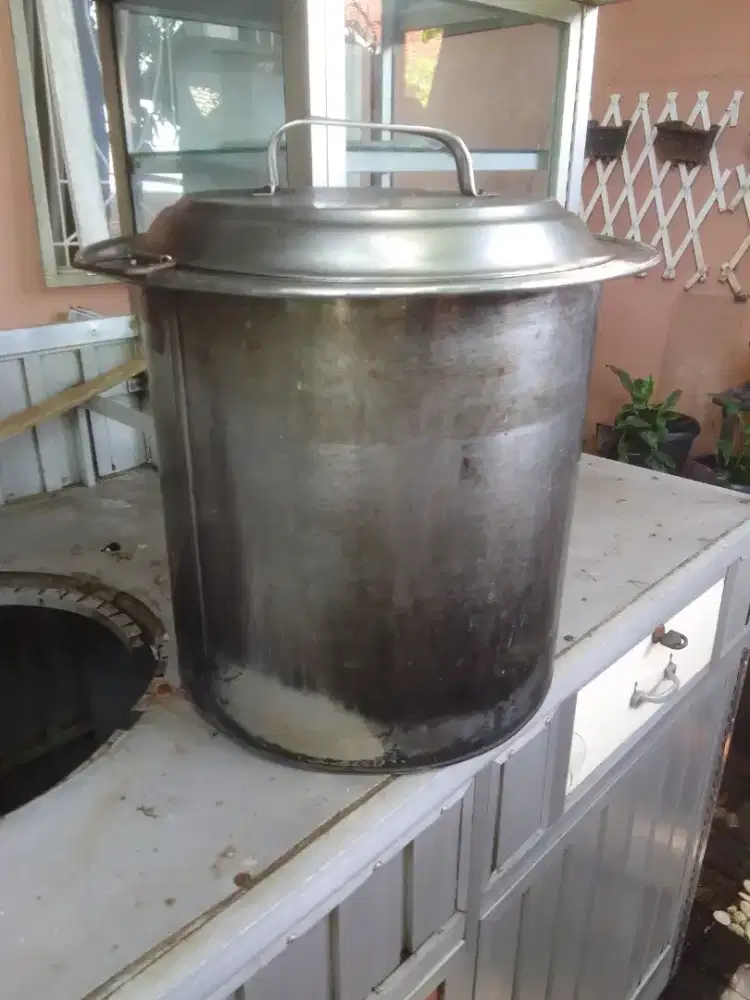 Panci bubur tanpa sekat