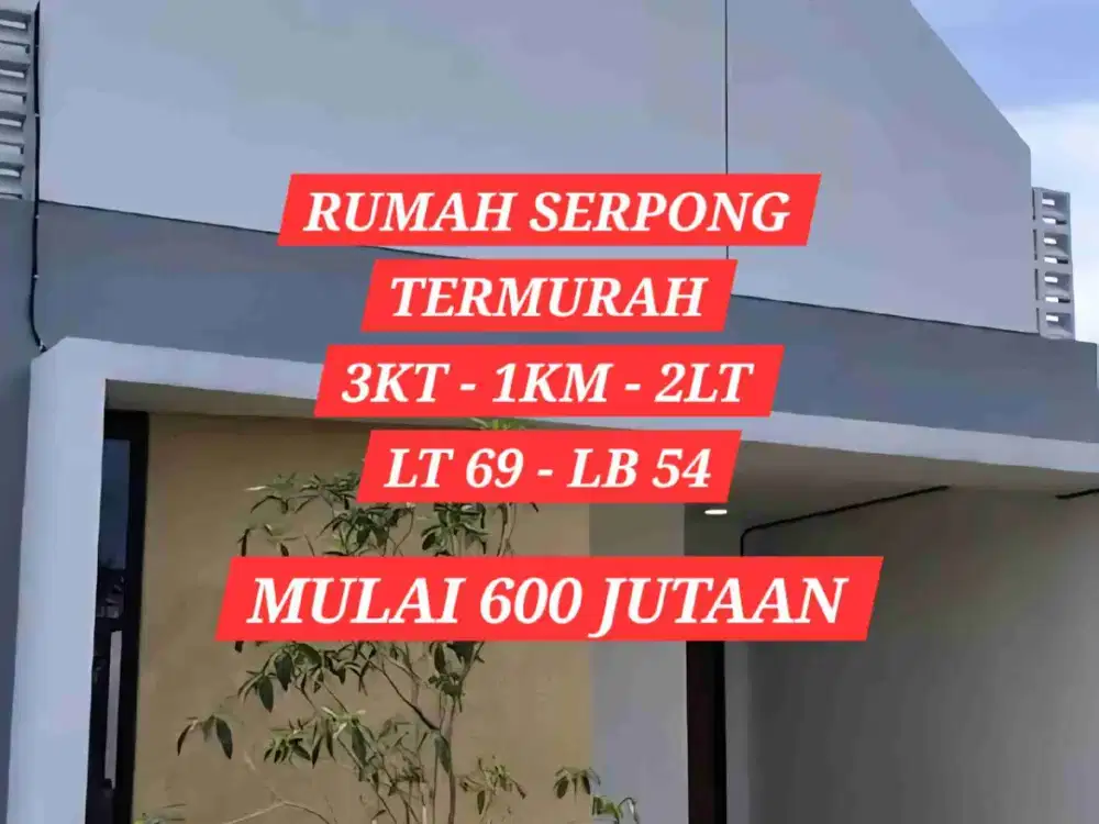 RUMAH DIJUAL DI SERPONG TANGERANG SELATAN