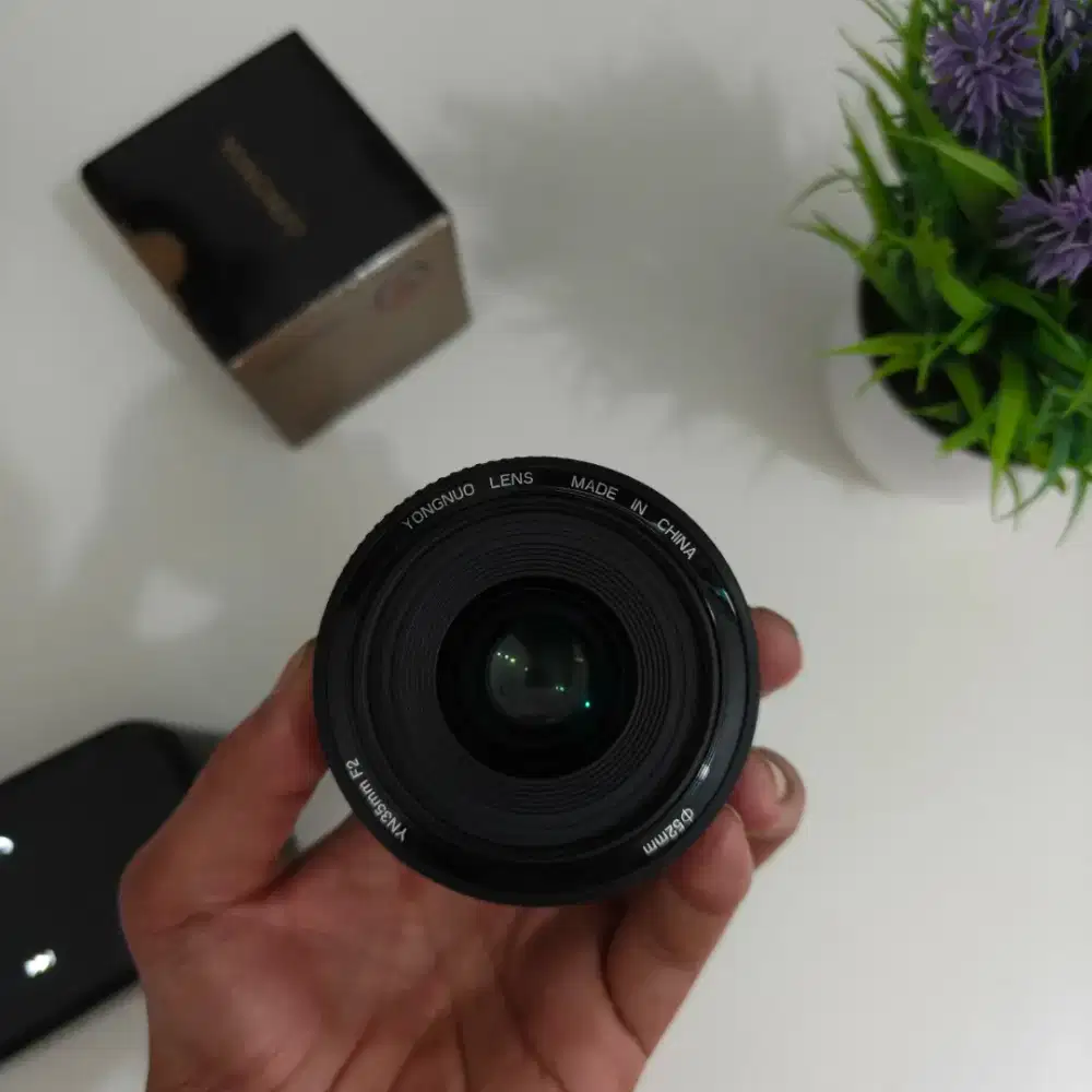 Lensa Fix YN 35mm f 1.8 canon mulus pembelian bulan september 2025