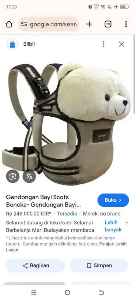 Gendongan bayi Scots