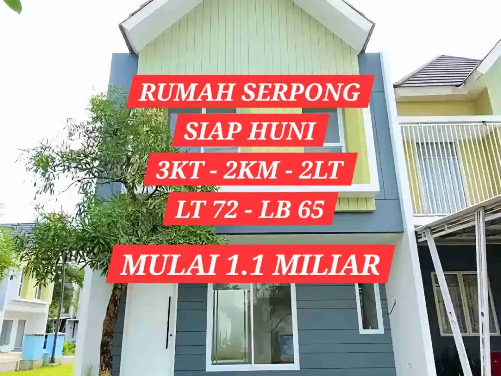 RUMAH SIAP HUNI DIJUAL DI SERPONG TANGERANG SELATAN