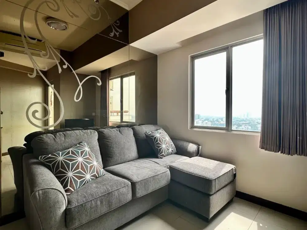 DIJUAL FULL FURNISHED SIAP HUNI !! WATERPLACE RESIDENCE 2BR 60m2 TOWER FAVORIT !!