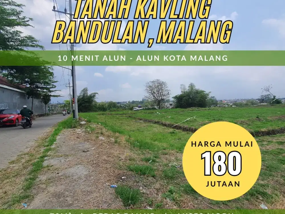 Tanah Strategis di Bandulan, Akses Jalan Lebar & Bebas Banjir