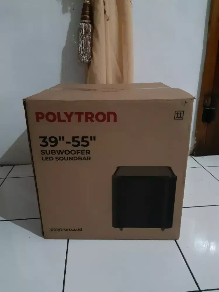 Speaker subwoofer pasif Polytron soundbar, baru, uk 31x31x30cm