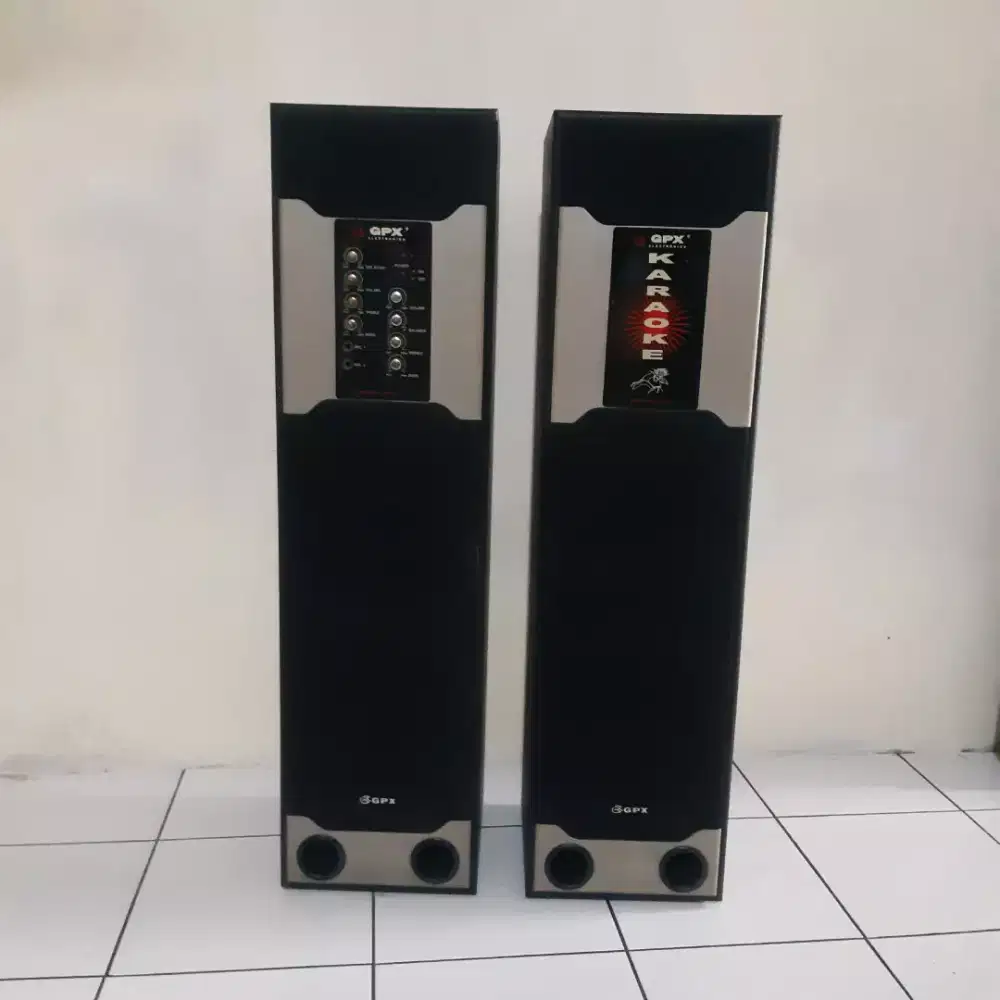 Dijual speaker aktif karaoke GPX 8 bluetooth, tinggi 1 mtr, harga NET