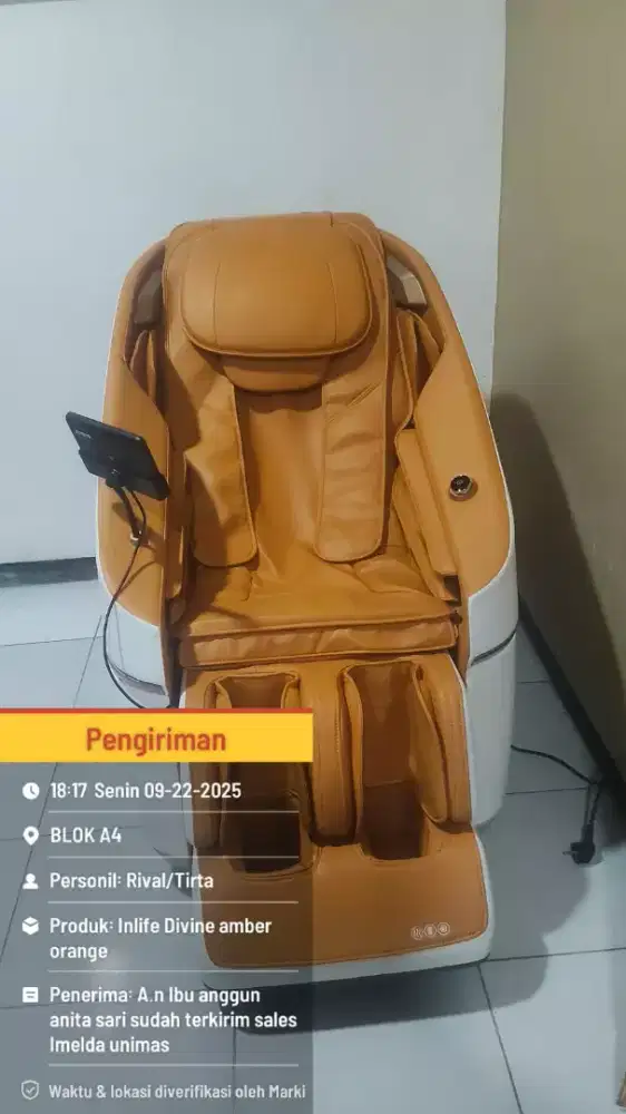 Kursi Pijat Full Body Inlife Divine Advance dengan Belt Penghangat