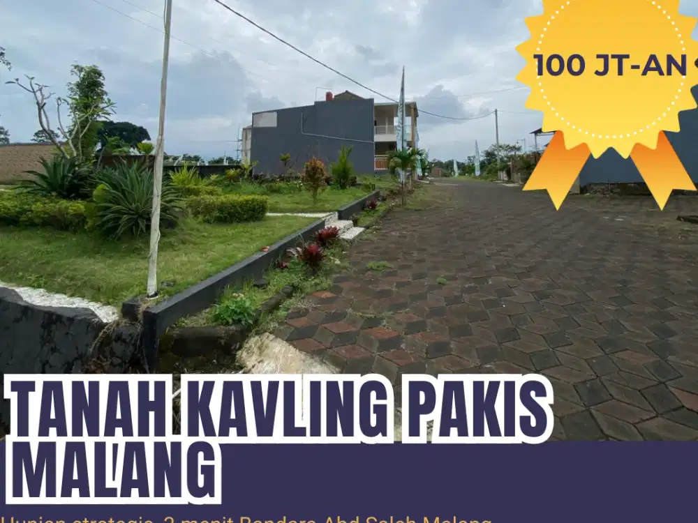 Promo Tanah Kavling 100 Juta Kota Malang, Dekat Exit Tol Pakis dan Bandara Abd Saleh