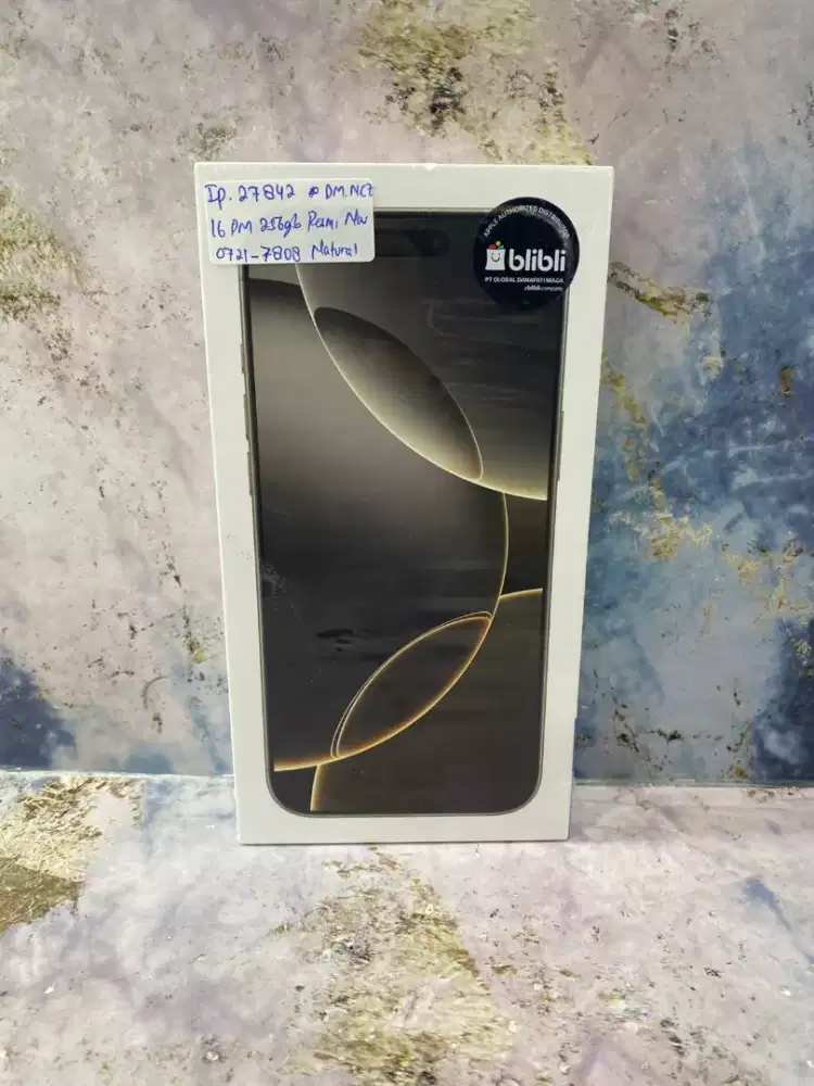 Di jual HP NEW IPHONE 16 PRO MAX NATURAL TITANIUM 256GB IBOX