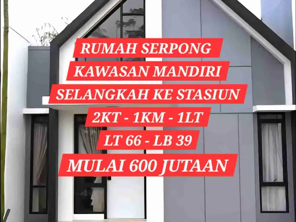 RUMAH DIJUAL DI SERPONG TANGERANG SELATAN