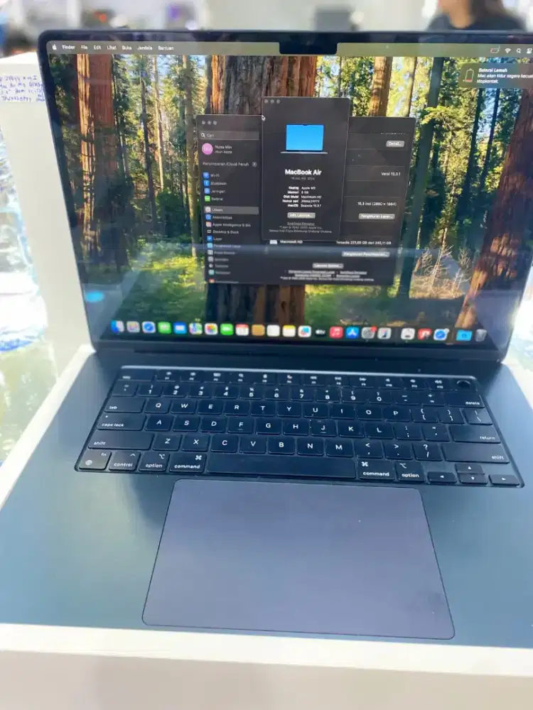 Macbook Air M3 15,3inch 8/256Gb midnight Resmi IBox