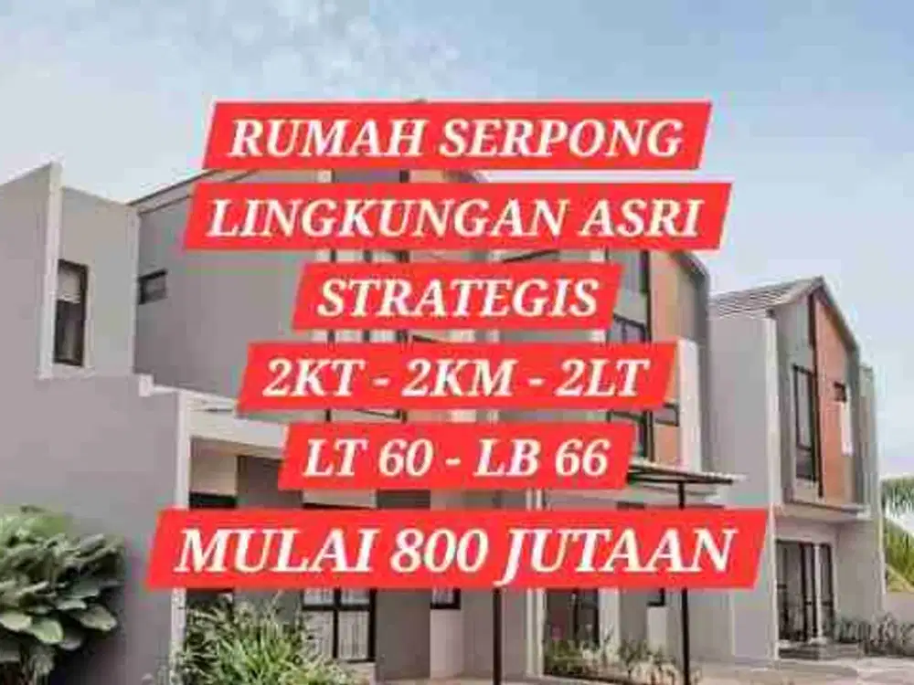 RUMAH DIJUAL DI SERPONG TANGERANG SELATAN