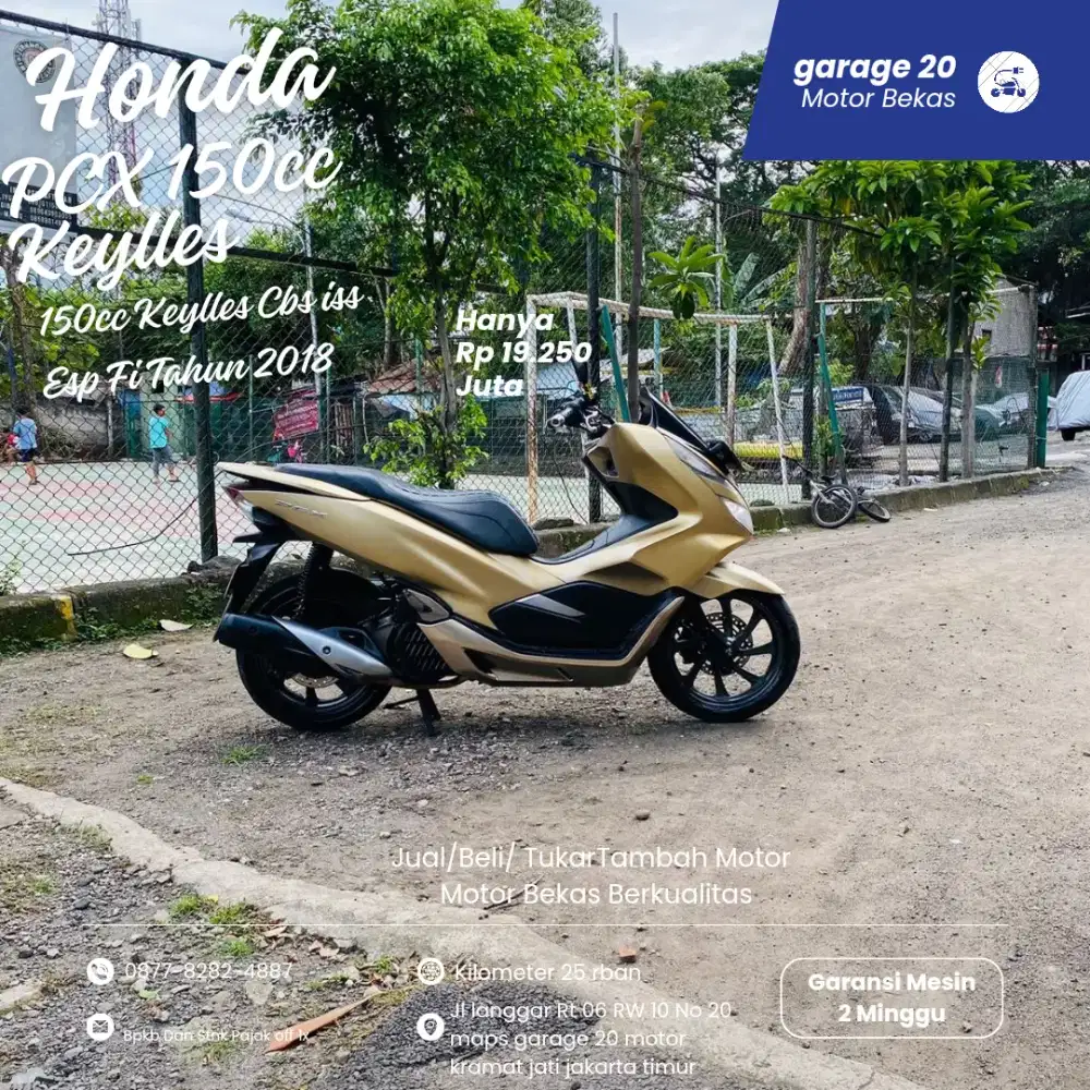 Honda PCX 150cc Cbs ISS Esp Fi Tahun 2018 Pajak Off