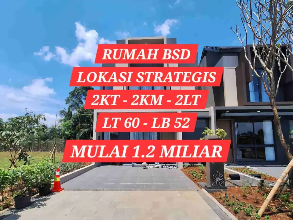 RUMAH DIJUAL DI BUMI SERPONG DAMAI BSD SERPONG TANGERANG SELATAN