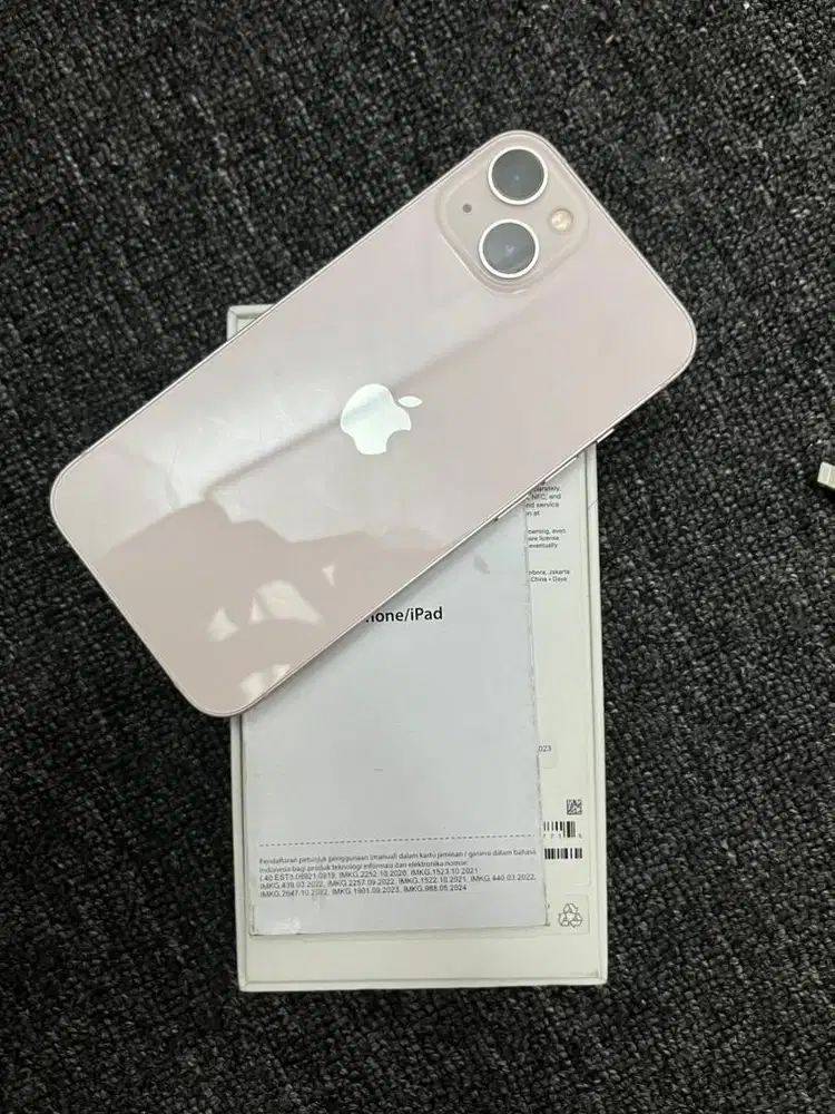 Iphone 13 128 Pink Fullset Original Ibox PA/A Resmi
