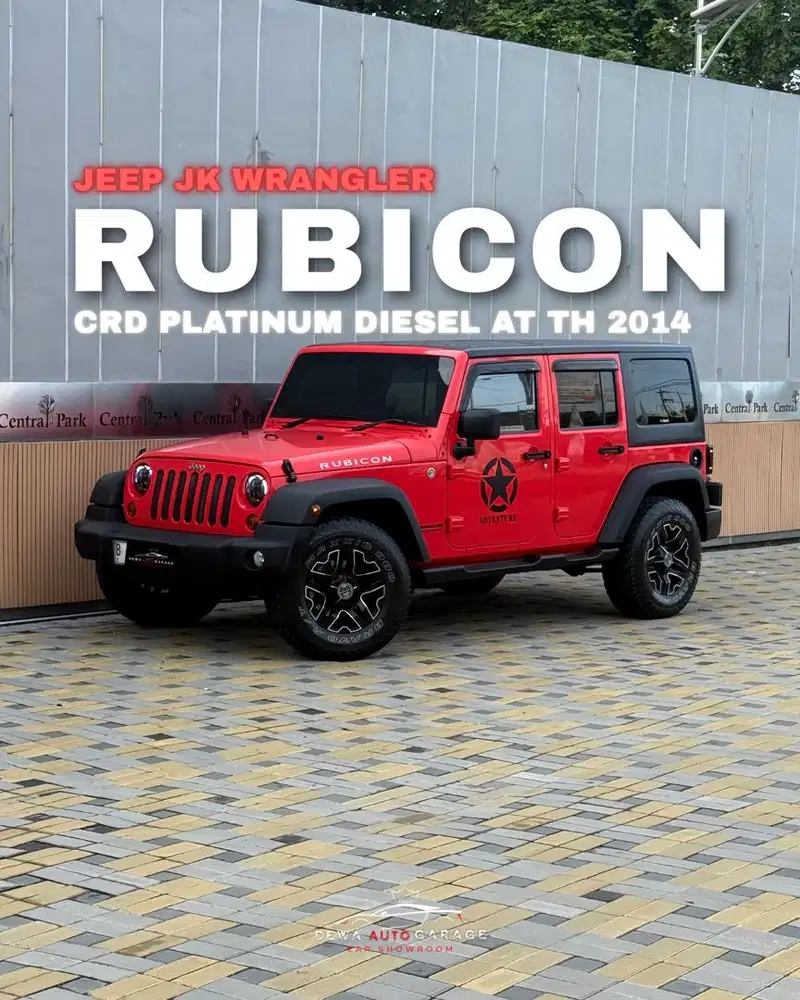JEEP WRANGLER RUBICON CRD PLATINUM DIESEL 4X4 TH 2014 MERAH