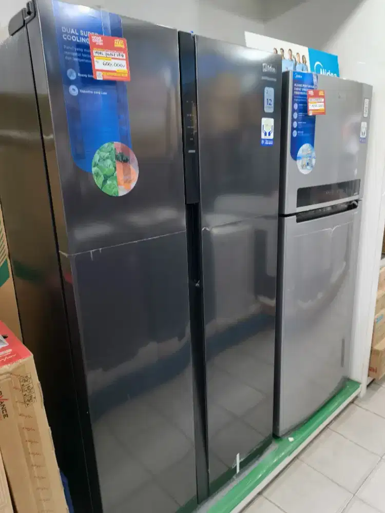 KULKAS MIDEA SIDE BY SIDE CICILAN 600.000 PERBULAN
