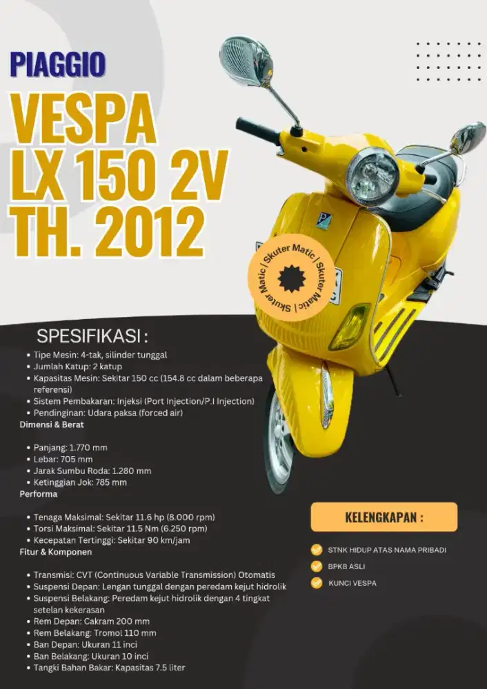 Vespa LX ie 2012