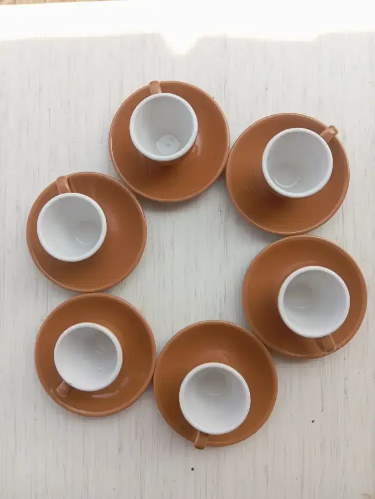 Set Gelas Espresso warna Brown