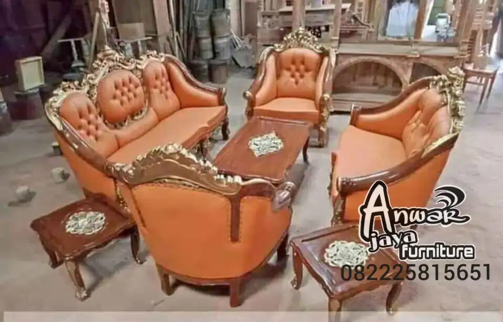 Kursi tamu sofa ganesha ukir full kayu jati