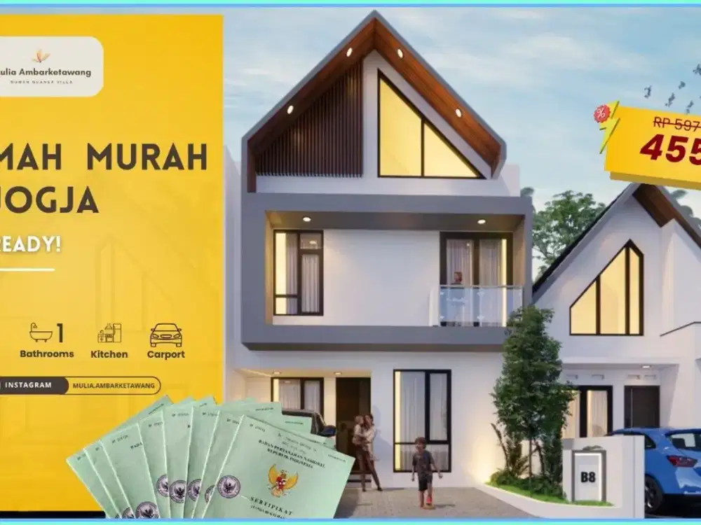 RUMAH 400 JUTAAN SLEMAN SCANDINAVIAN DALAM CLUSTER DEKAT UMY