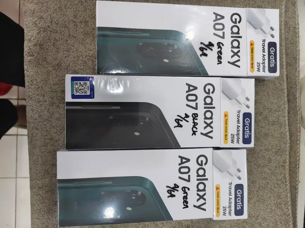 Samsung A07 4/64 free adaptor 25watt